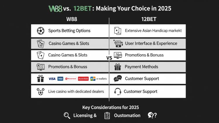 How to Decide Between W88 or 12bet in 2025