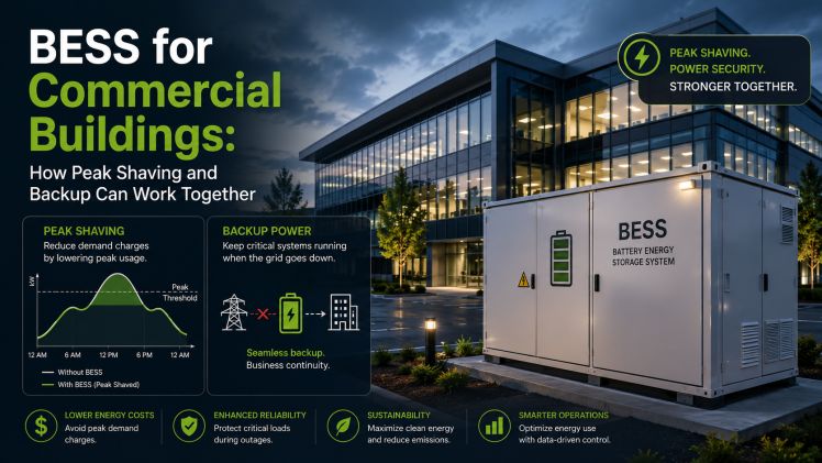 BESS for Commercial Buildings: How Peak Shaving and Backup Can Work Together