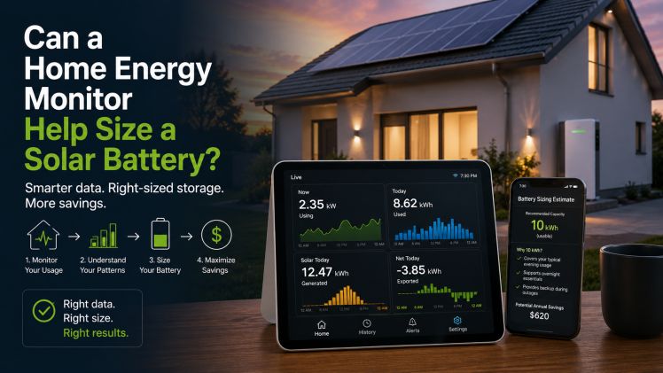 Can a Home Energy Monitor Help Size a Solar Battery?